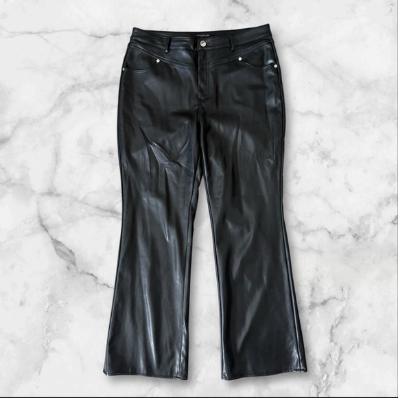 Andrew Marc Pants - Marc New York by Andrew Marc faux leather boot cut pants, size 12